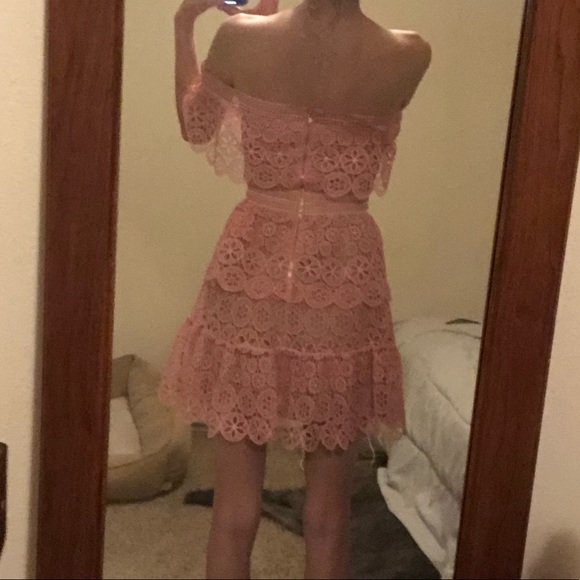 Self-Portrait lace pattern mini dress. - Picture 7 of 9